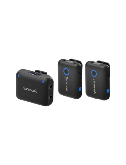 Kit microfon wireless Saramonic Blink500B2+ 2TX+RX 2.4 GHz, display OLED, carcasa incarcare, 1250mAh