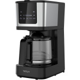 Cafetiera digitala Tesla CMF200BX, 900W, 1.25 LDisplay digital, Negru/ Inox