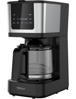Cafetiera digitala Tesla CMF200BX, 900W, 1.25 LDisplay digital, Negru/ Inox
