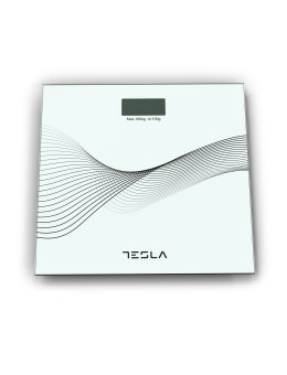 Cantar corporal Tesla BS103W, 180kg, baterii 2xAAA 30x30cm, Alb