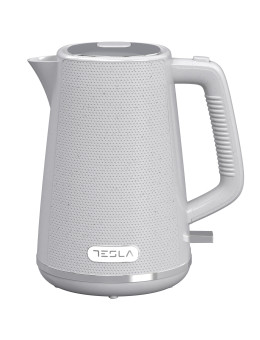 Fierbator Tesla KT400GX, 1.7L, 2200W oprire automata, LED, baza rotativa 360, alb/gri