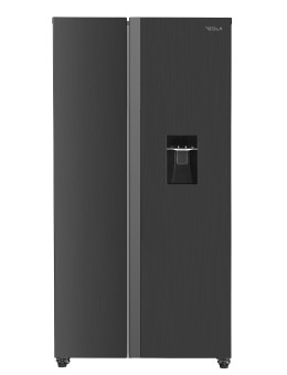Frigider side-by-side Tesla RB5210FHXE, 529L, Inox Inverter, E, Dozator apa, NoFrost, display LED