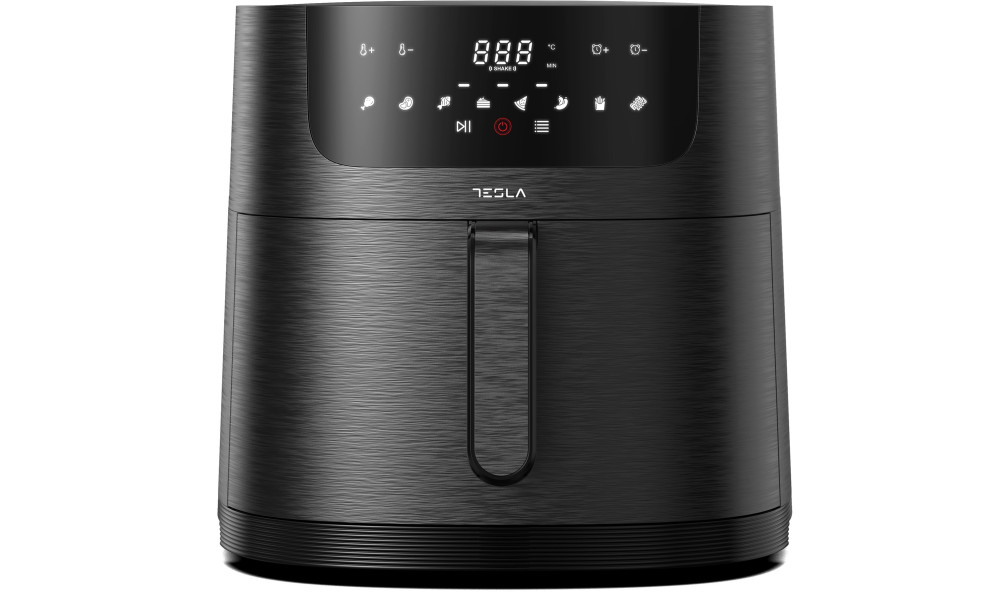 Friteuza aer cald Tesla AF800B, 8 L, 1800WPanou digital, 8 programe, Negru
