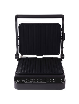 Gratar electric Tesla GR500BG, 2000 W, 10 programe LED, control digital, 30x23cm, negru/sticla