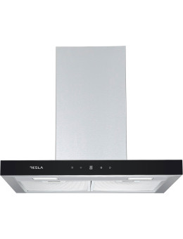 Hota decorativa Tesla DC600AXB, T-shape, 60cm1 motor DC 75W, 630m3/h, display LED, inox/sticla