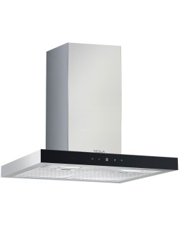 Hota decorativa Tesla DC600AXB, T-shape, 60cm1 motor DC 75W, 630m3/h, display LED, inox/sticla