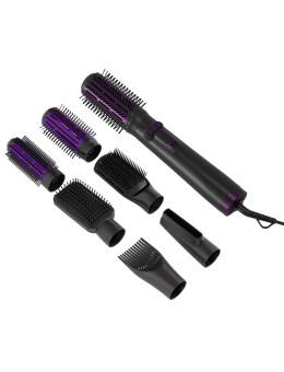 Ondulator par 6 in 1 Tesla SLH300BPR, 1000W 2 viteze, 3 trepte temp, motor DC, Negru/Violet