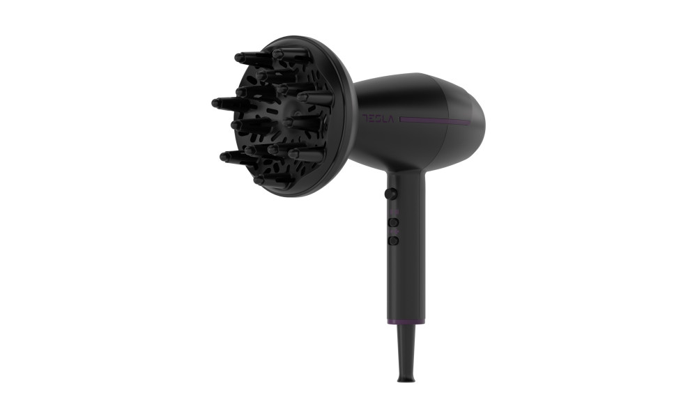 Uscator de par Tesla DRH300BPA, 2300W 3 viteze, 2 trepte temp, Fct. Ionica, Negru/Violet