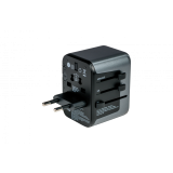 Adaptor universal Verbatim UTA-03, 6-in-1, PD30W Priza cu USB-C PD si QC, 2 x USB-C, 2 x USB-A