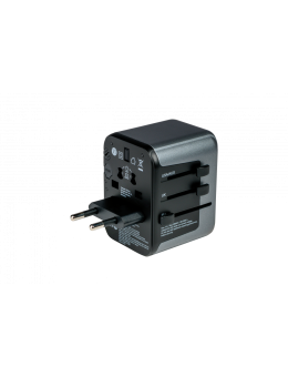 Adaptor universal Verbatim UTA-03, 6-in-1, PD30W Priza cu USB-C PD si QC, 2 x USB-C, 2 x USB-A