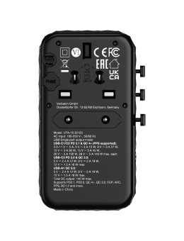 Adaptor universal Verbatim GaN III, Travel, 140W 2xUSBC,PD 3.1&QC 4+,1xUSBC, PD 3.0&1xUSBA, QC 3.0