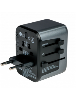 Adaptor universal Verbatim UTA-04, 6-in-1, PD61W Priza cu USB-C PD si QC, USB-C, 3 x USB-A