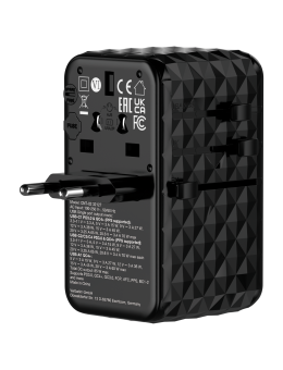 Adaptor universal Verbatim GaN III, Travel, 85W GaN3, 4xUSB-C PD & QC 4+ & 1 x USB-A QC ports