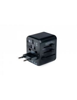 Adaptor universal Verbatim UTA-01, 2 x USB A Priza format EU,UK,USA/Japan,AUS + 2 x USB A