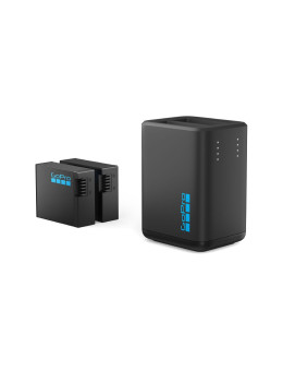 Incarcator dublu GoPro H13B+ 2 acumulatori Enduro1900mAh, port USB, indicator LED
