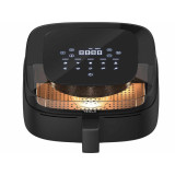 Friteuza aer cald Tesla AF550BG, 5 L, 1500W Panou digital, vizibilitate cos, 10 progr, Negru