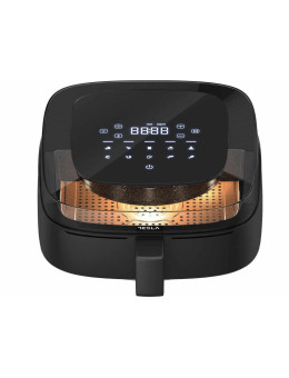 Friteuza aer cald Tesla AF550BG, 5 L, 1500W Panou digital, vizibilitate cos, 10 progr, Negru