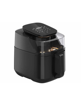 Friteuza aer cald Tesla AF550BG, 5 L, 1500W Panou digital, vizibilitate cos, 10 progr, Negru