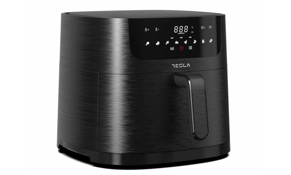 Friteuza aer cald Tesla AF800B, 8 L, 1800WPanou digital, 8 programe, Negru