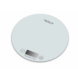 Cantar de bucatarie Tesla KS200W, 5kg, ecran LCDFunctie Tara, Sticla, Alb