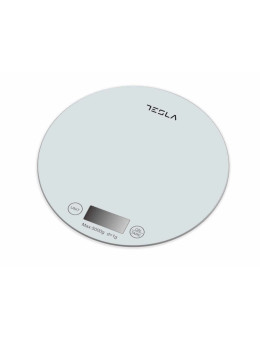 Cantar de bucatarie Tesla KS200W, 5kg, ecran LCDFunctie Tara, Sticla, Alb