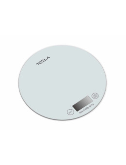 Cantar de bucatarie Tesla KS200W, 5kg, ecran LCDFunctie Tara, Sticla, Alb