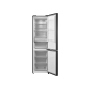 Combina frigorifica Tesla RC3800FMB, 378L, Clasa ETotal NO Frost, Display LED, H201cm, Sticla Neagra