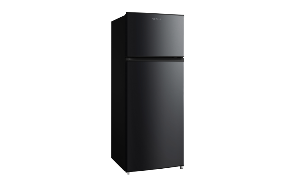 Frigider cu doua usi Tesla RD2100MBE, E, 207L,H143 Usi reversibile, iluminare LED, Negru