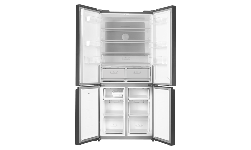 Frigider side-by-side Tesla RF5100FMBE, 511L, E190H, Total No Frost, Motor Inverter, Display LED
