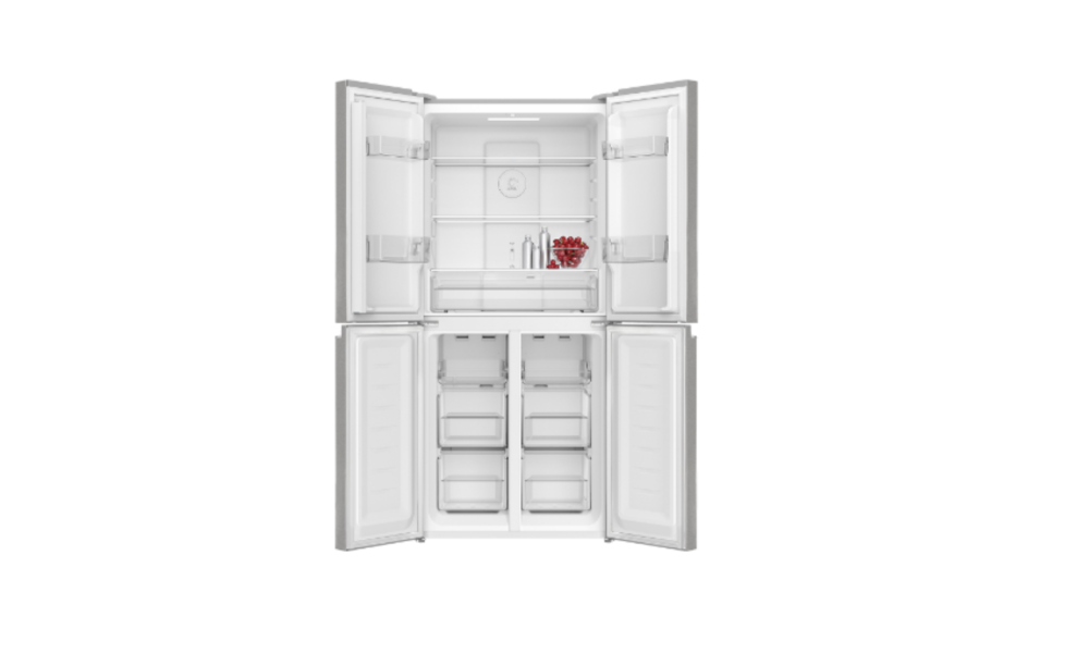 Frigider side-by-side Tesla RM3400FHXE, 362 L, EH180, Full No Frost, LED touch screen, Inox