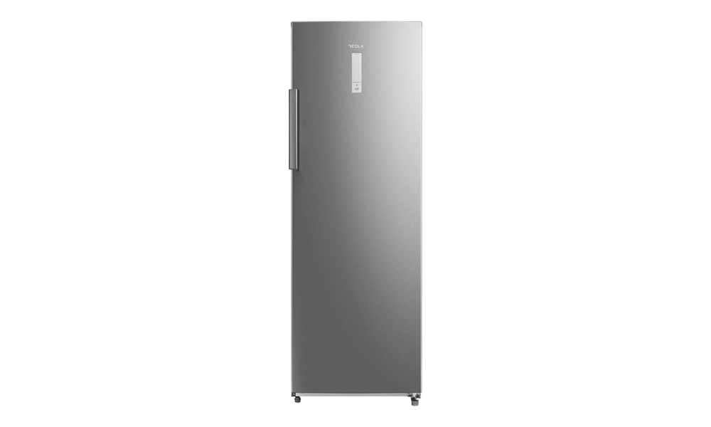 Congelator vertical Tesla RU2400FMXE, E, 238L,H172 Full No Frost, Functie frigider, Display, Inox