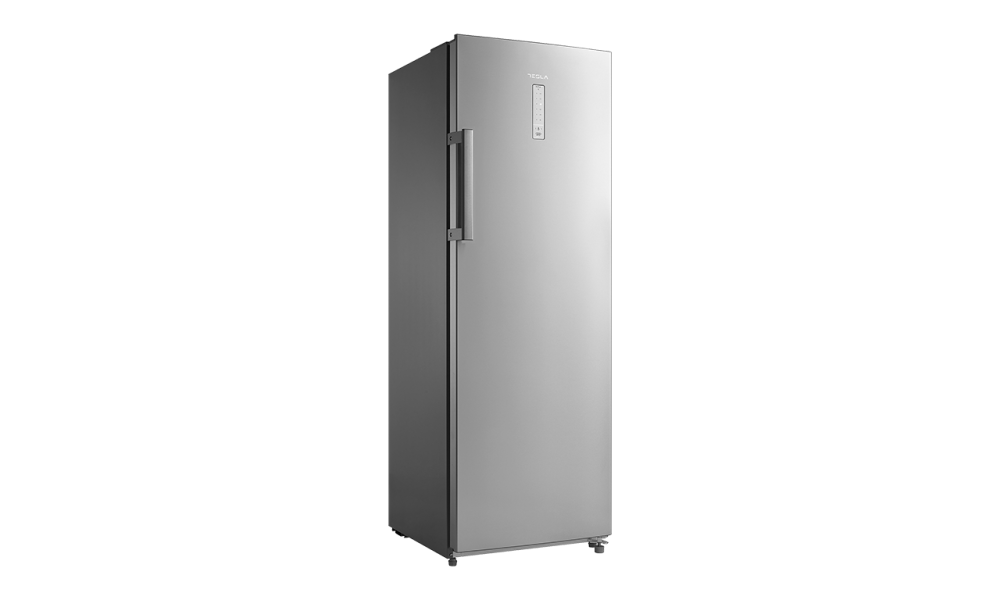 Congelator vertical Tesla RU2400FMXE, E, 238L,H172 Full No Frost, Functie frigider, Display, Inox