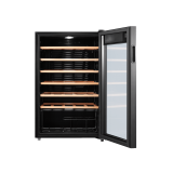 Vitrina vinuri Tesla RW092M, 93L, H84.5, Negru Control electronic, rafturi lemn, 34 sticle